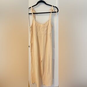 Easy breezy peach gauze jumpsuit